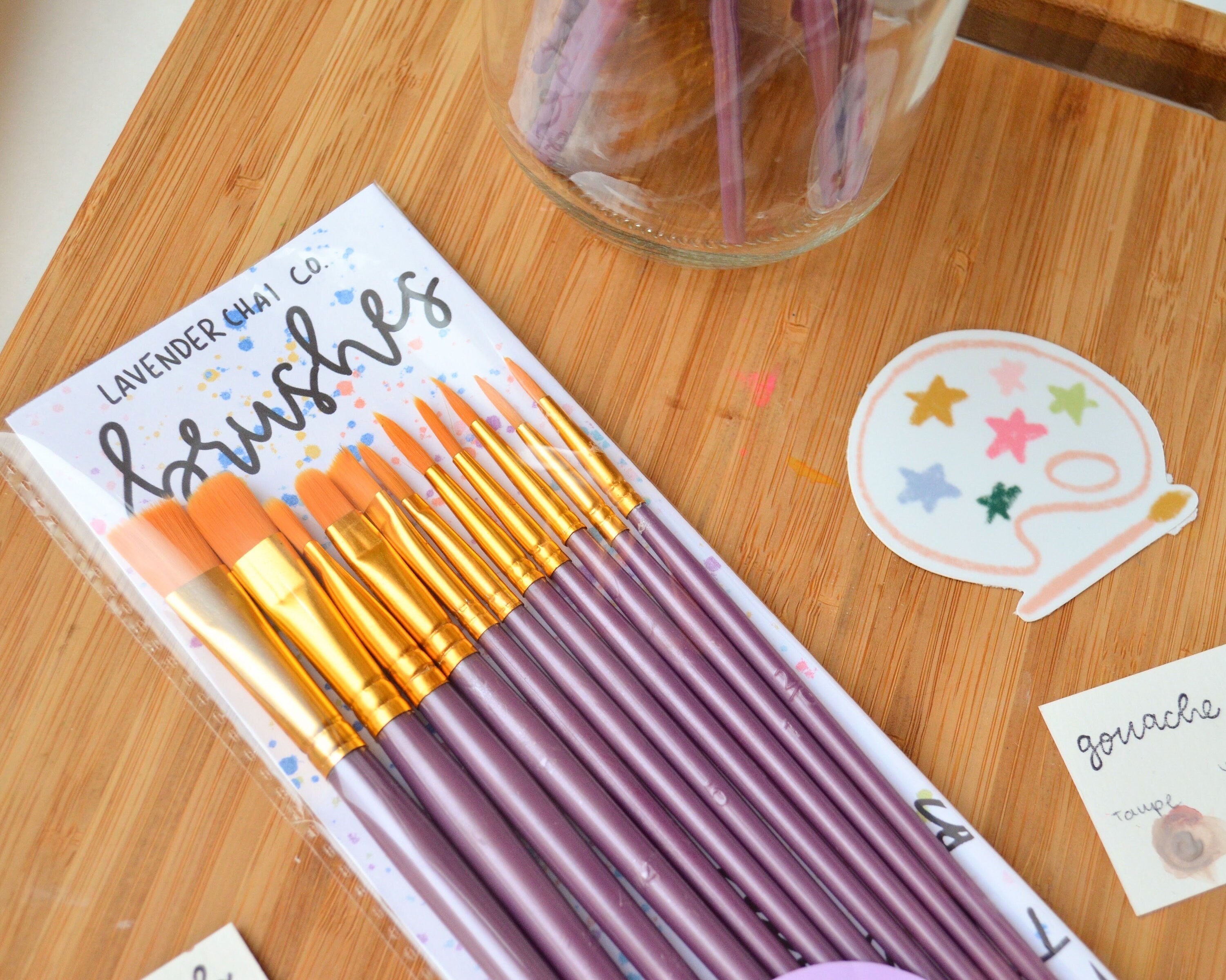 Lavender Chai Paintbrush Set 10