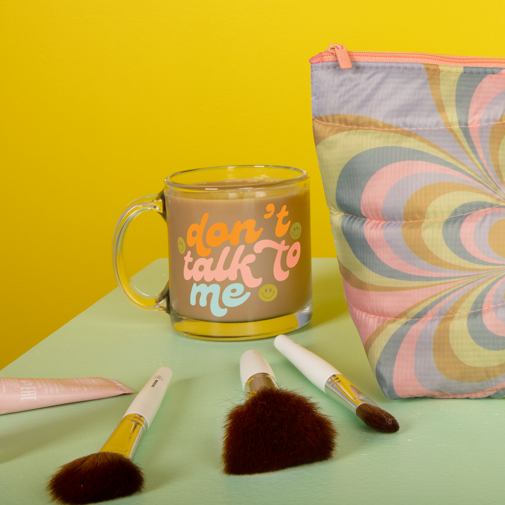 Don't Talk To Me Clear Glass Mug