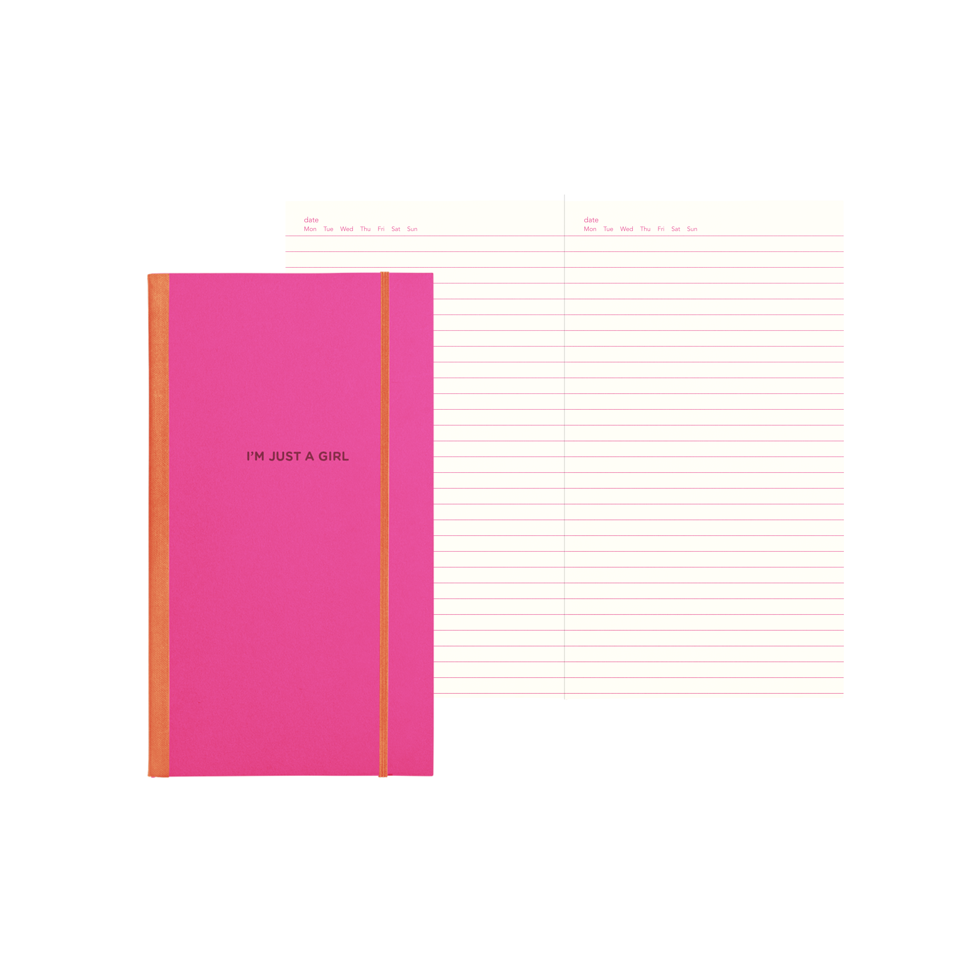 I'm Just A Girl Skinny Notebook