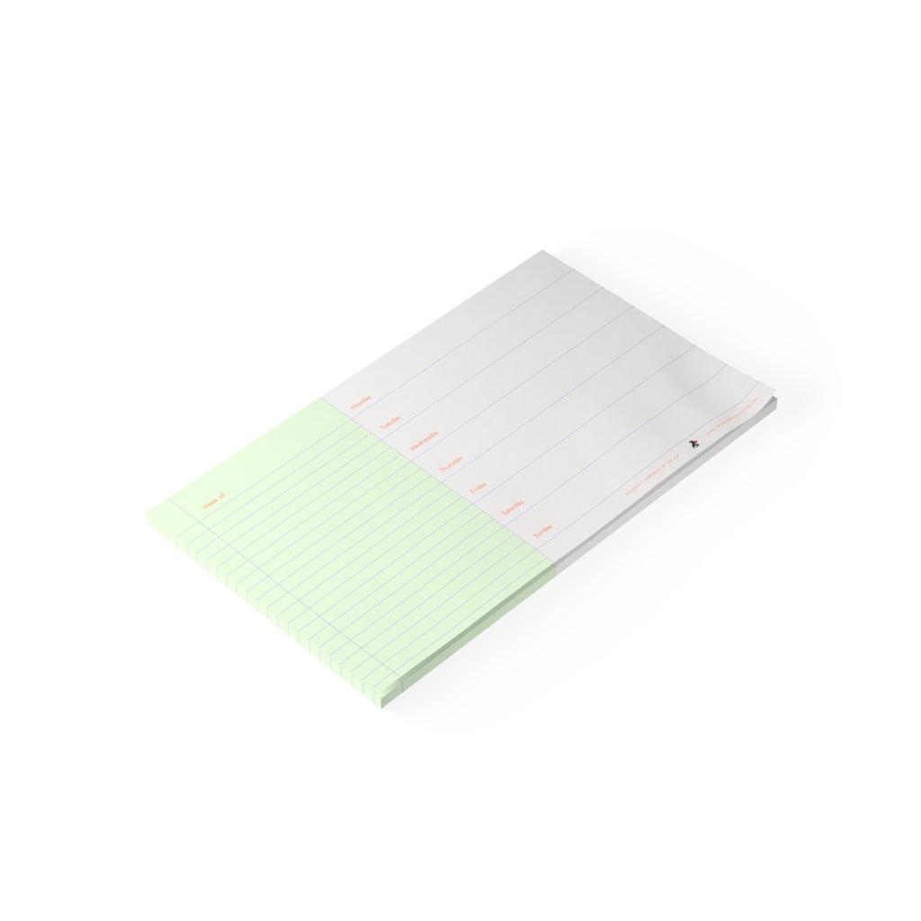 Weekly Planner Note Pad — Spring Grass
