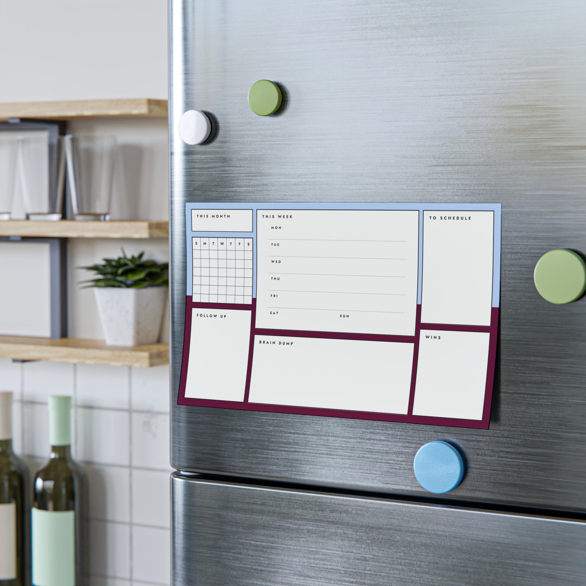 Post-it Note Pad — Weekly Planner & Daily Task Organizer (To-Do, Follow Up, Brain Dump)