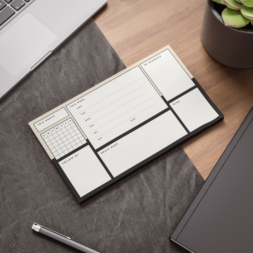 Post-it Note Pad — Weekly Planner & Daily Task Organizer (To-Do, Follow Up, Brain Dump)
