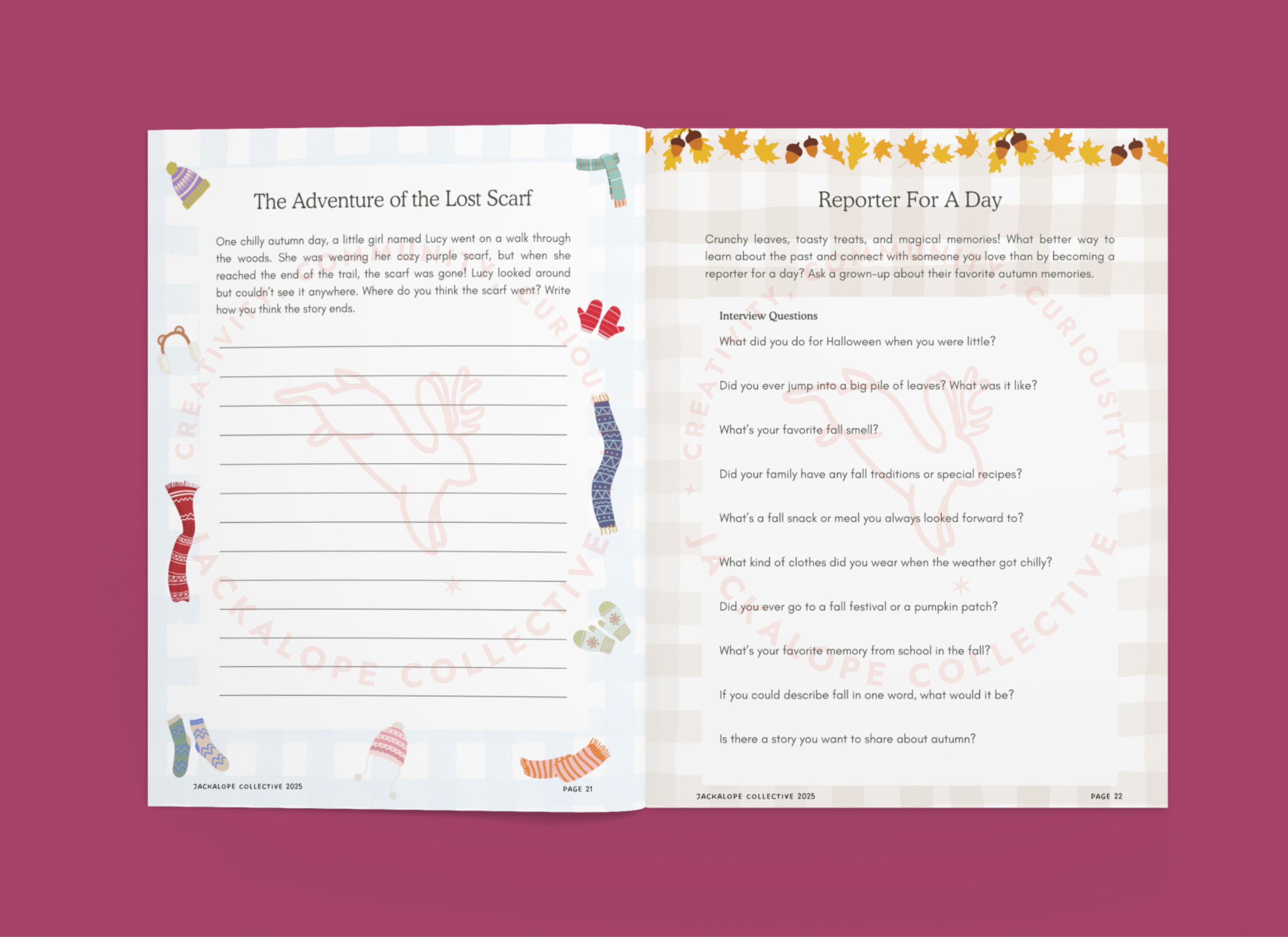 Autumn Adventures Activity Book (Ages 4–8)