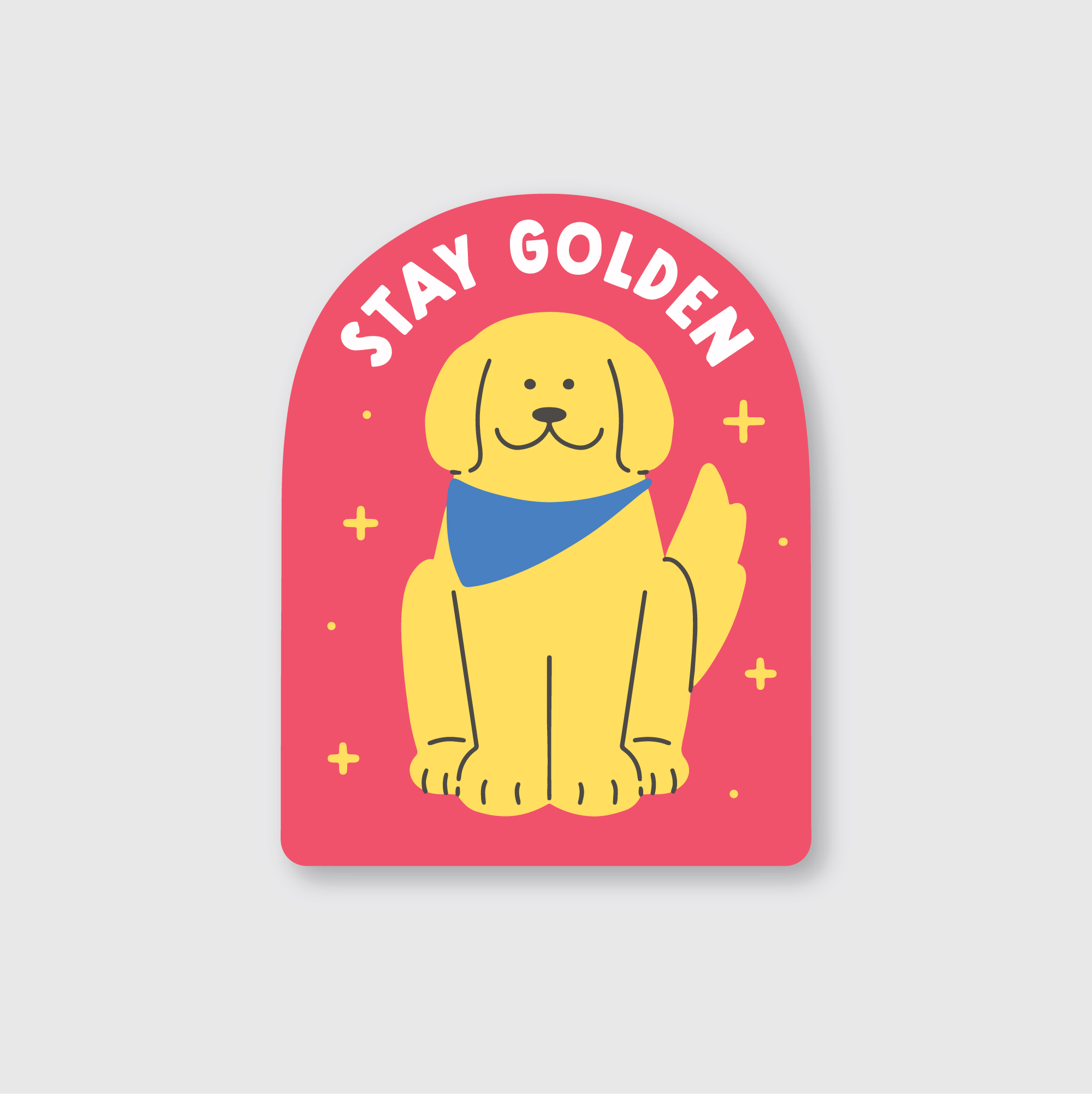 Stay Golden Dog Sticker