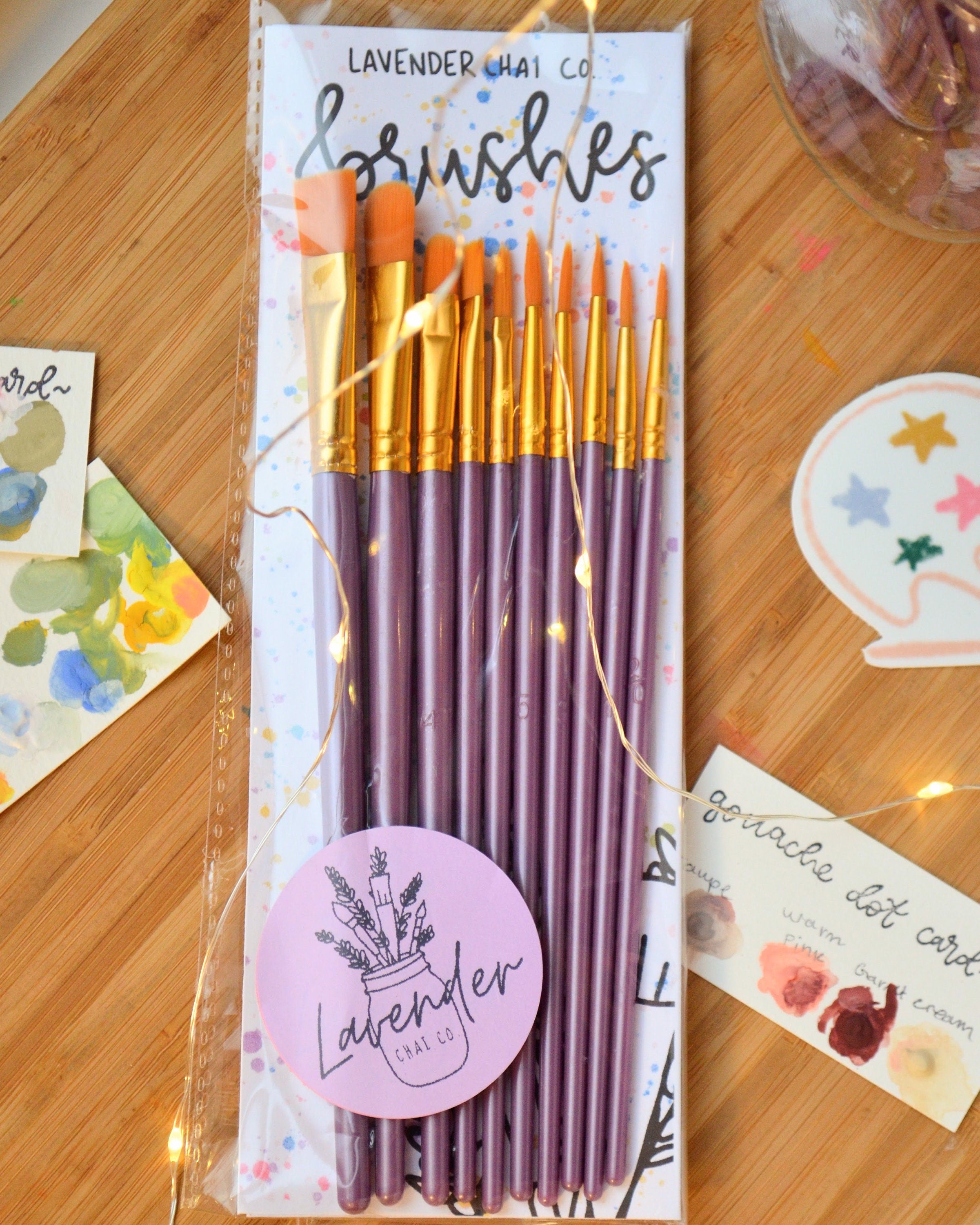 Lavender Chai Paintbrush Set 10