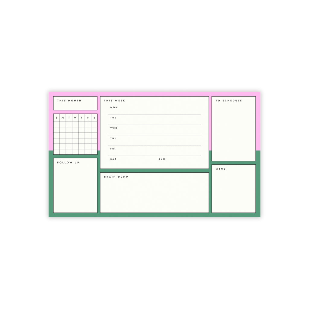 Post-it Note Pad — Weekly Planner & Daily Task Organizer (To-Do, Follow Up, Brain Dump)