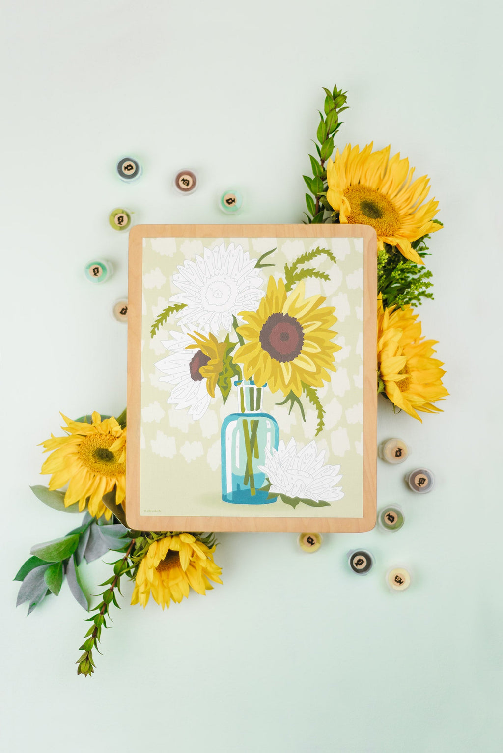 Sunflowers in Vase (yellow) | 8x10 paint-by-number kit