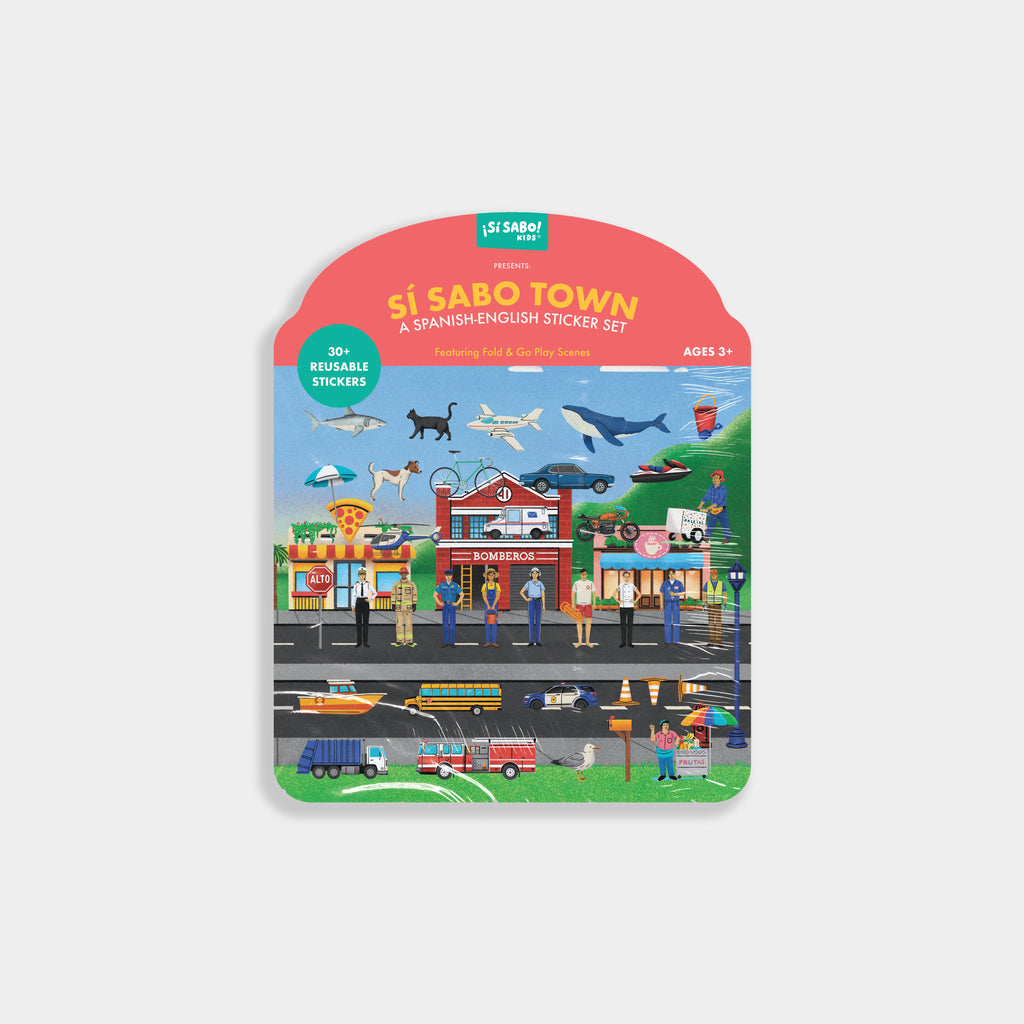 Sí Sabo Town: A Bilingual Reusable Sticker Play Set