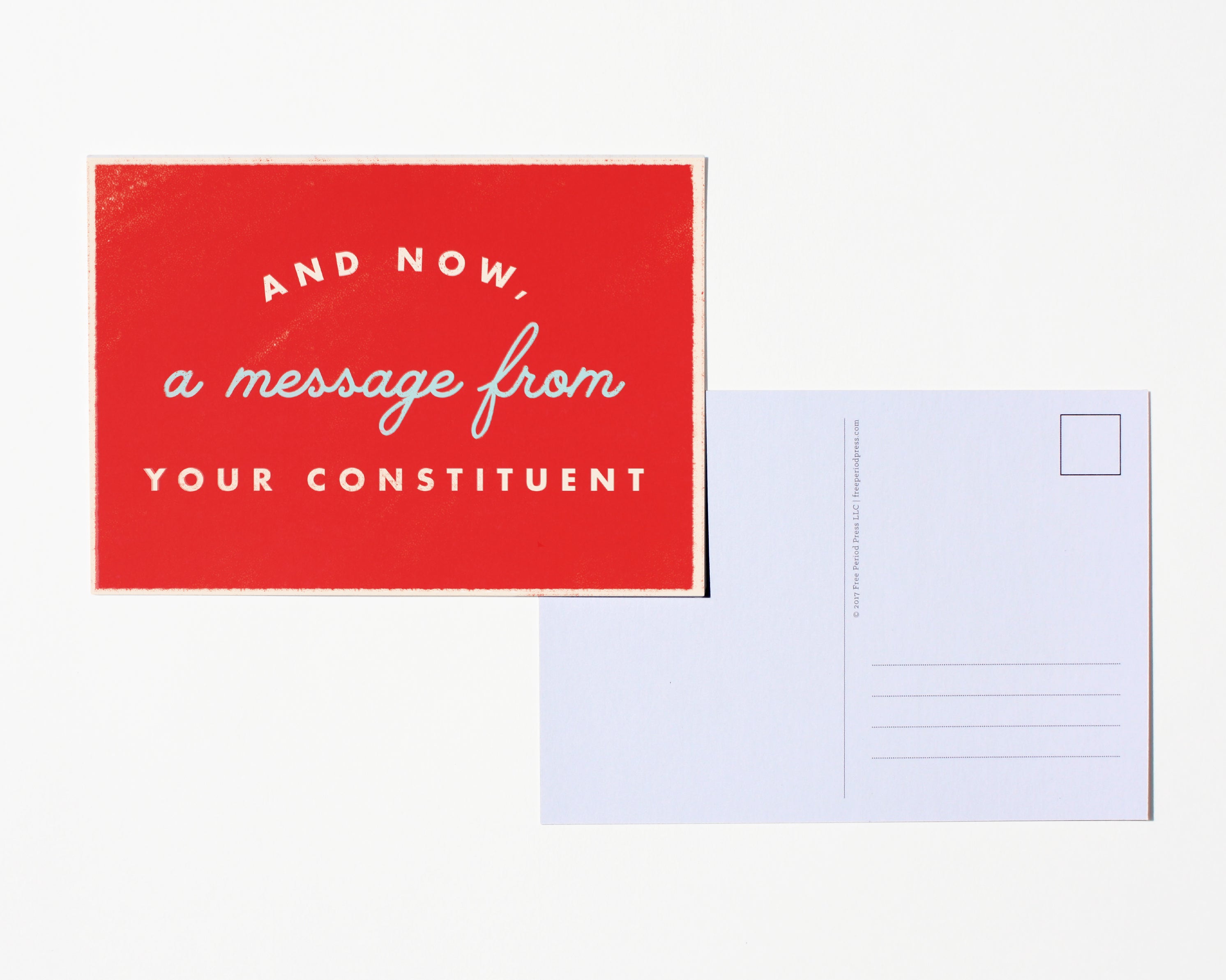 And Now, A Message From Your Constituent - Political Action Postcards Set of 12