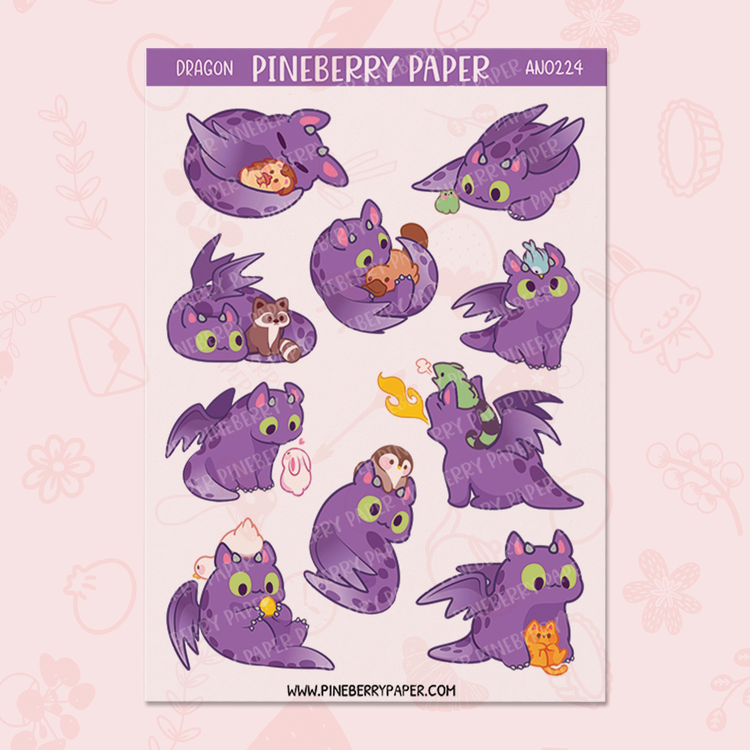 Dragon | Glossy Clear Sticker Sheets