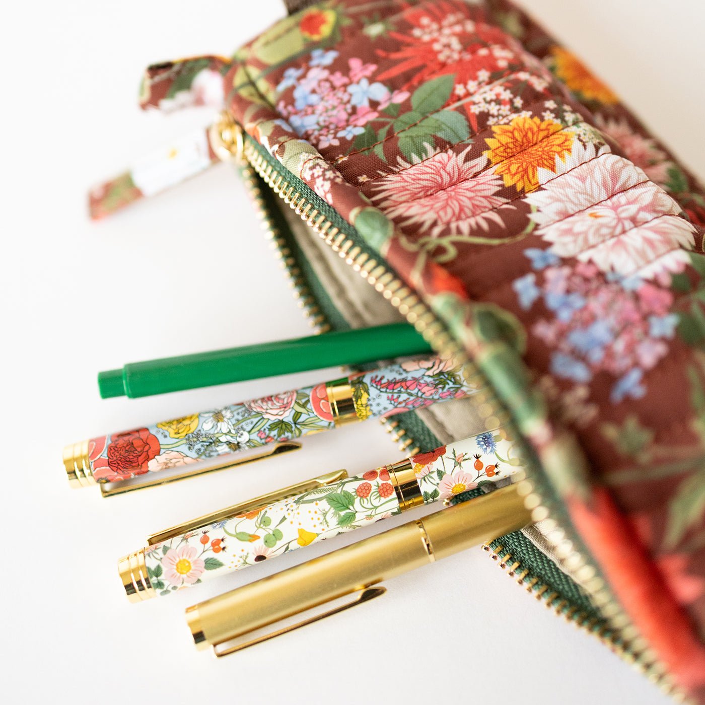 RUSSET | Cotton Quilted Pencil Pouch