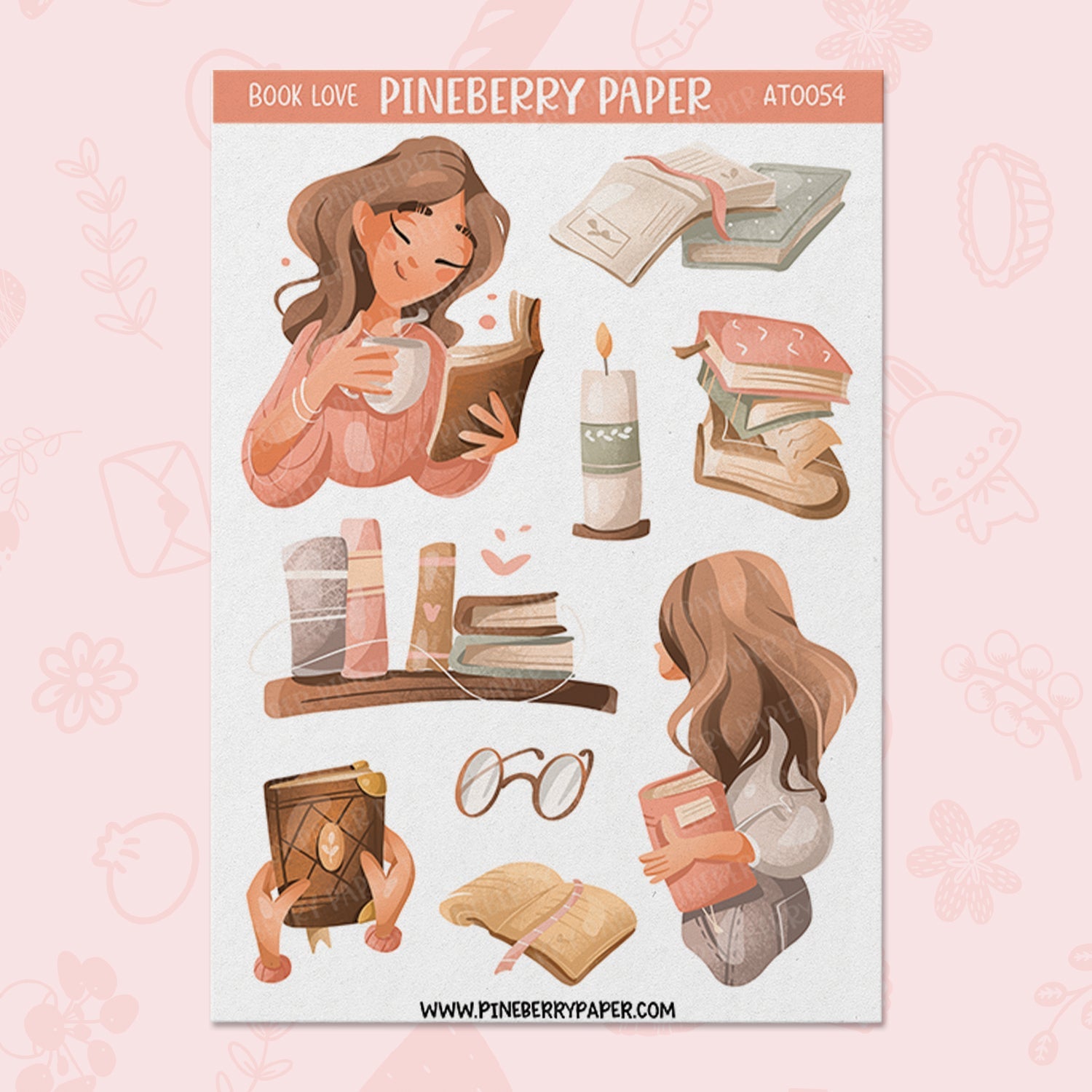 Book Love II | Waterproof Matte Sticker Sheets