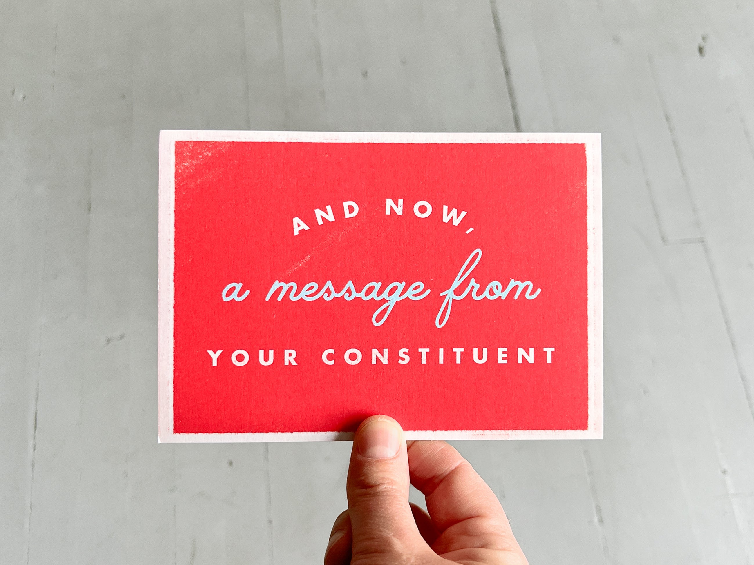 And Now, A Message From Your Constituent - Political Action Postcards Set of 12