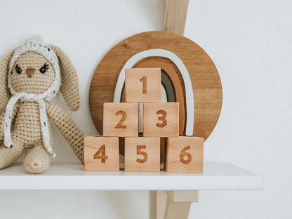 Custom Modern Wooden Name Blocks