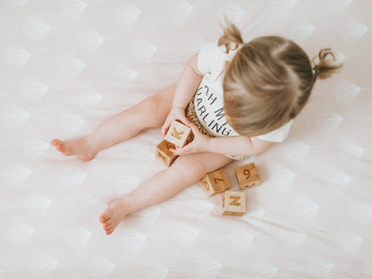 Custom Modern Wooden Name Blocks
