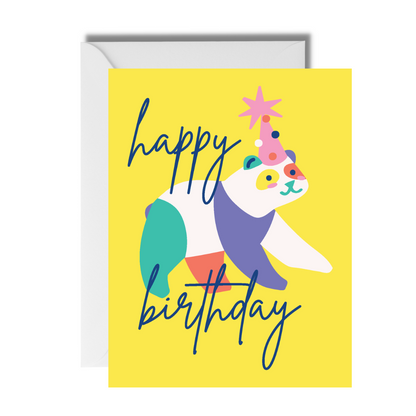 Animal Party Panda Birthday Card