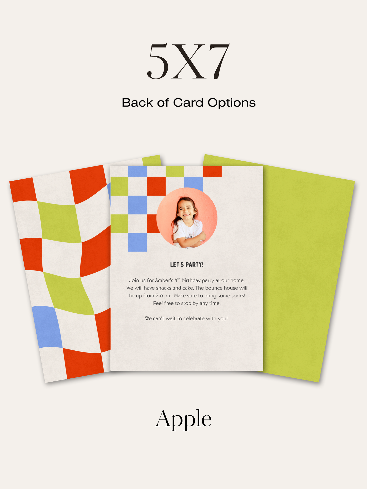 Checkered Invitation Suite | Personalized Digital Download