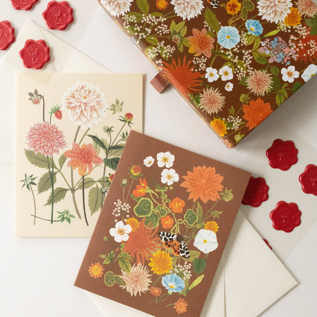 RUSSET KEEPSAKE CARD BOX OF 10