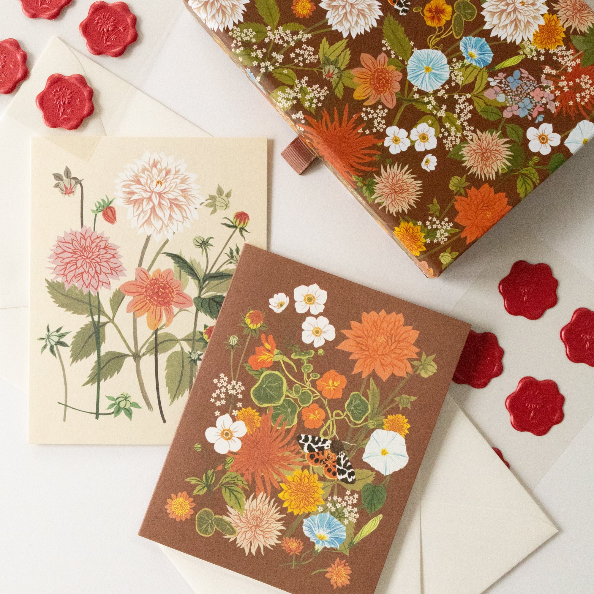 RUSSET KEEPSAKE CARD BOX OF 10