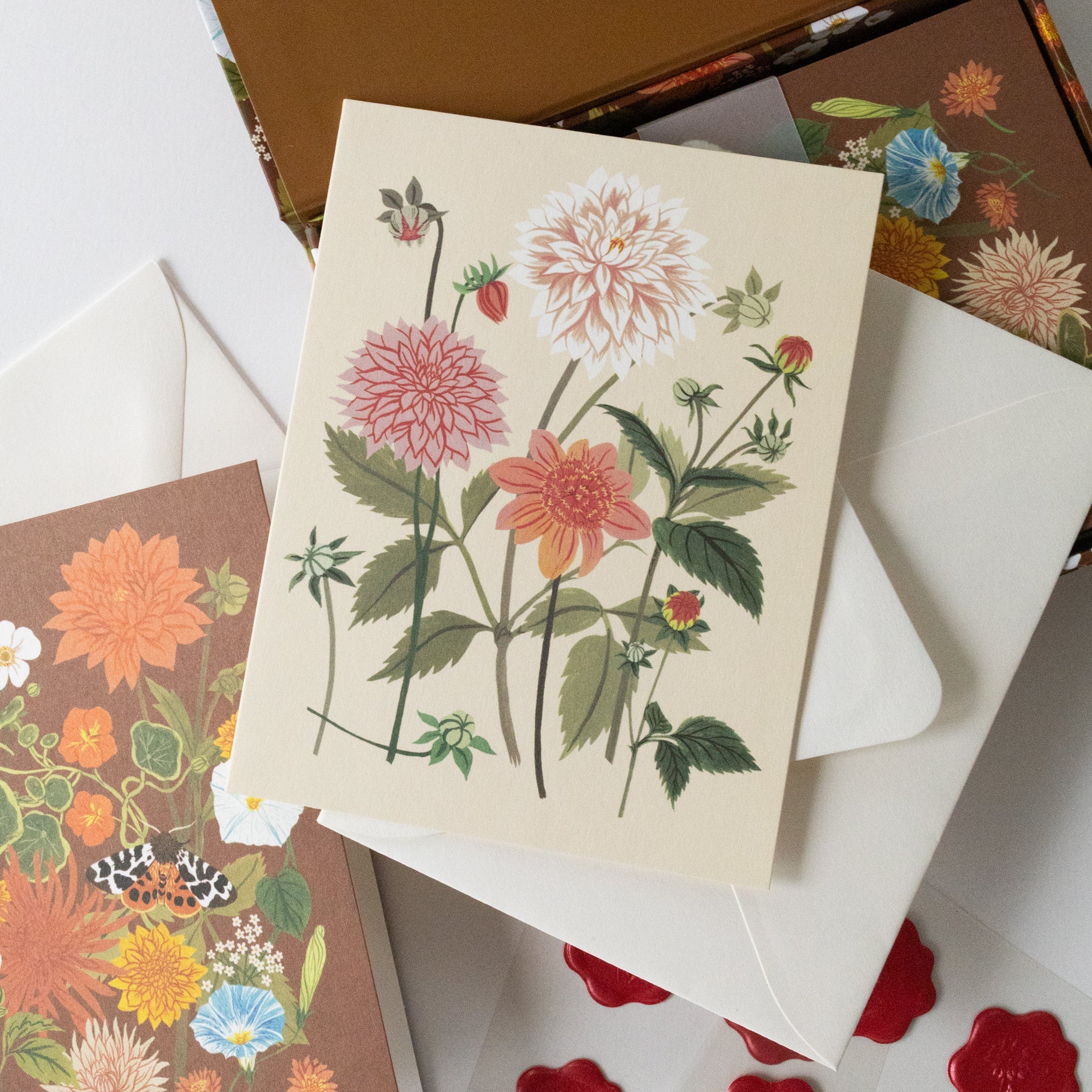 RUSSET KEEPSAKE CARD BOX OF 10