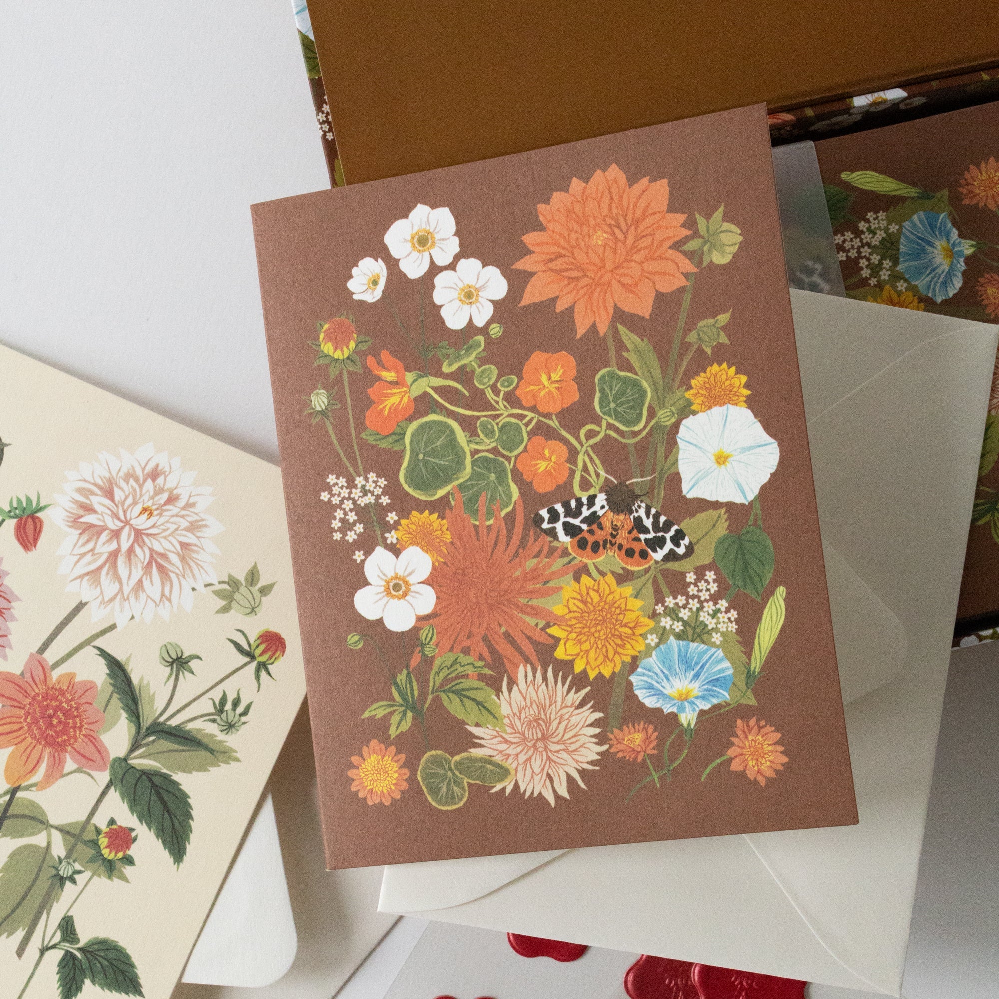 RUSSET KEEPSAKE CARD BOX OF 10