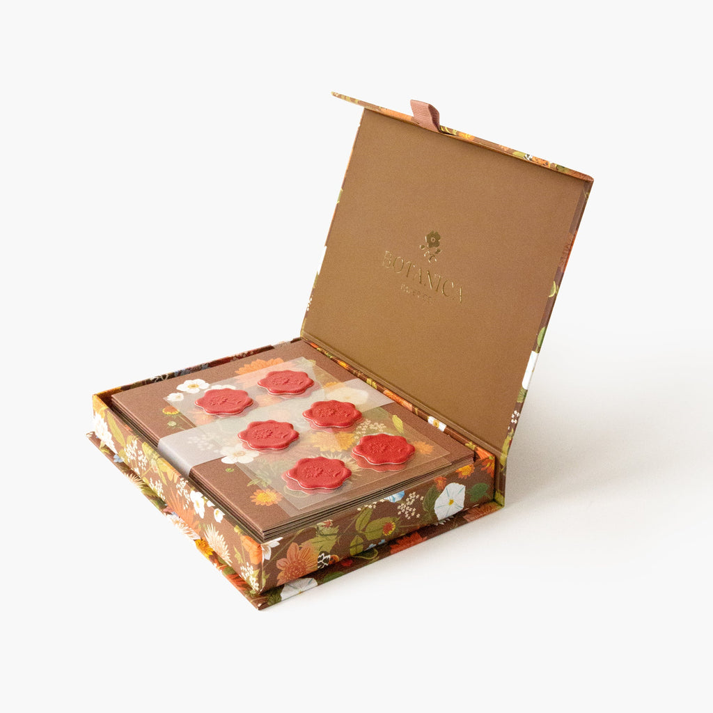 RUSSET KEEPSAKE CARD BOX OF 10