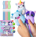 BunMo Plush Pens 3-Pack w/Scented Glitter Ink Refills – Cat, Cow, Unicorn