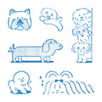 KORI JIRUSHI Crystal clarity stamp - 6 Set Box (Dog set)