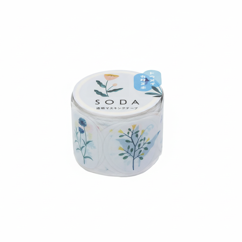 SODA transparent Masking Tape 1.2" Shaped / Nobana