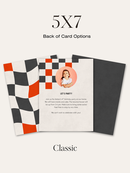 Checkered Invitation Suite | Personalized Digital Download
