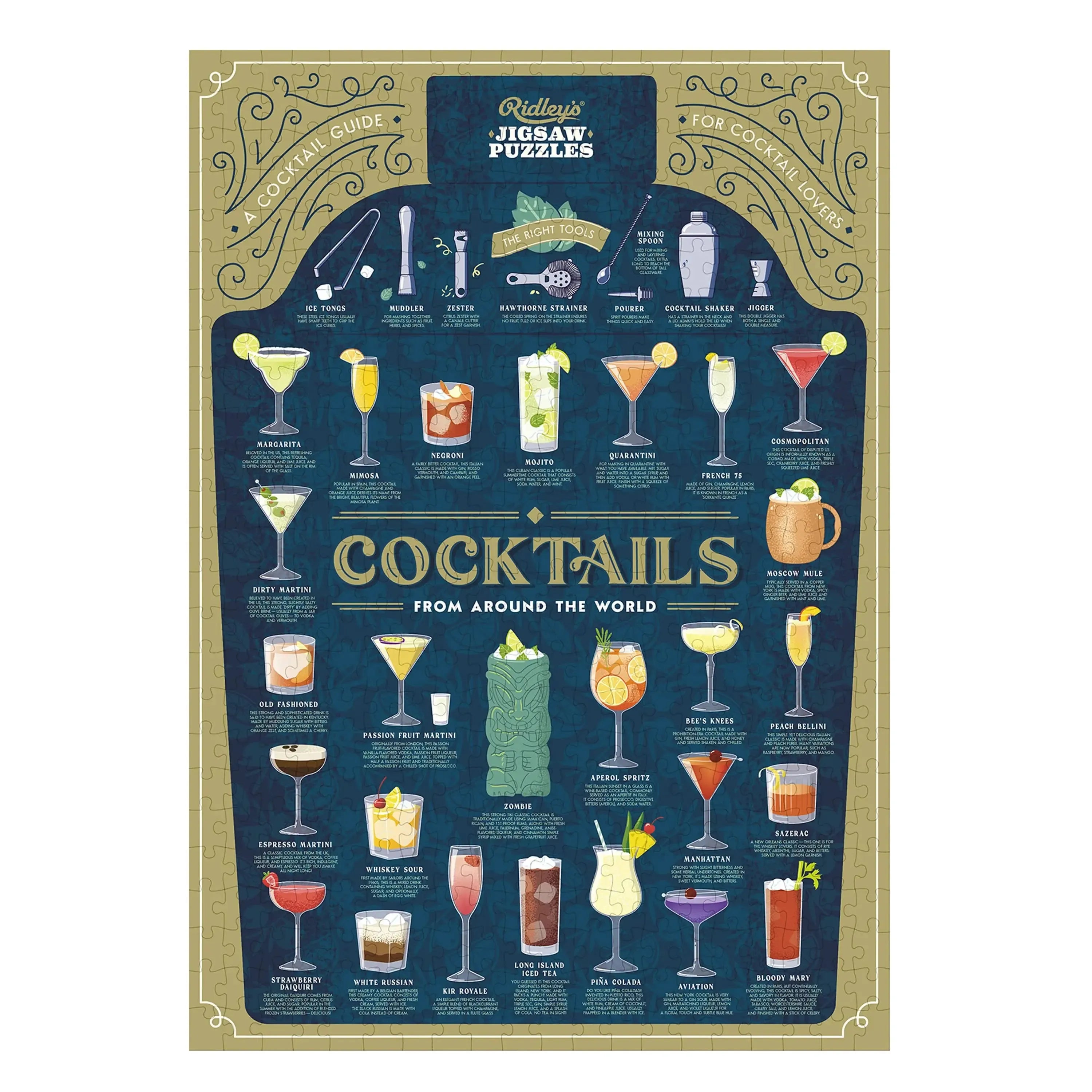 Cocktail Lover's 500 Piece Jigsaw Puzzle Ridley