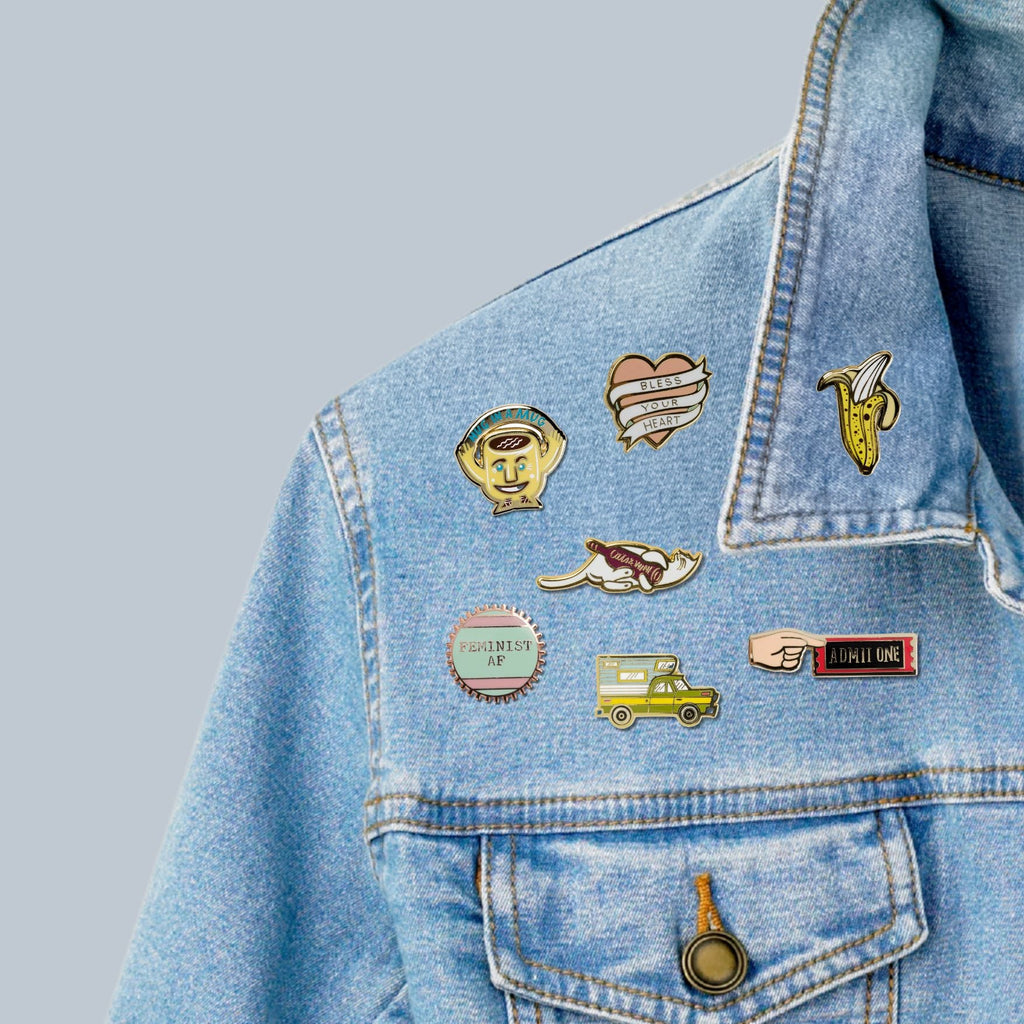 Last Call! Young At Heart Enamel Pin on Gift Card
