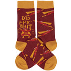 Do Epic Shit Socks | Superhero Illustration Funny Crew Socks
