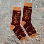 Do Epic Shit Socks | Superhero Illustration Funny Crew Socks