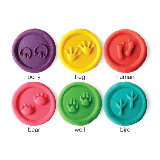 Animal Trackers | Wooden Dough Stampers – 6 Piece Eco-Friendly Set