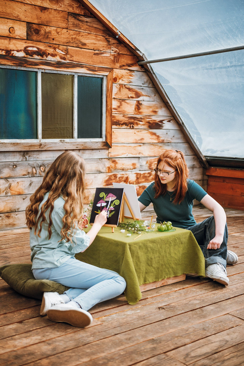 Bleeding Fairy Helmet Mushrooms | 8x10 paint-by-number kit