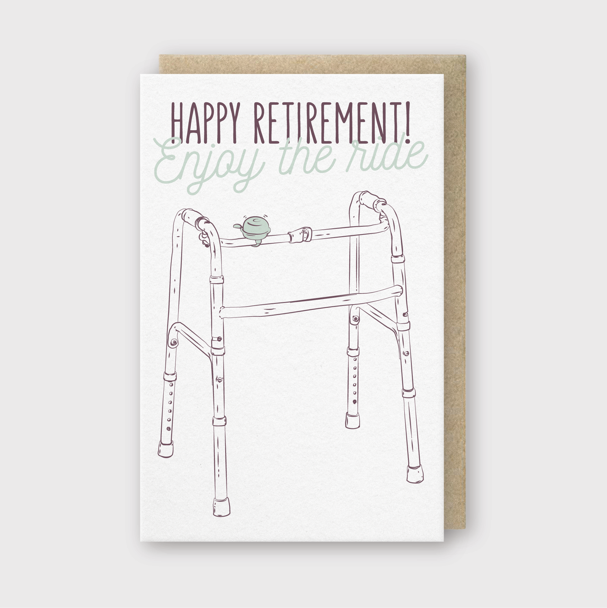 Retirement Walker Greeting Card
