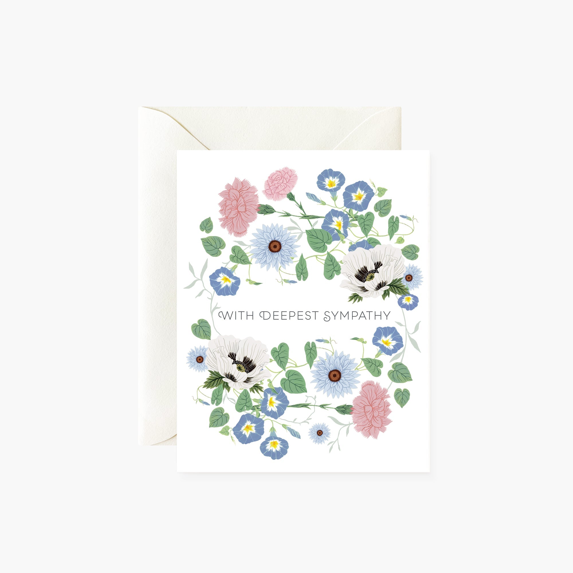 FLORAL WITH DEEPEST SYMPATHY | Greeting Card