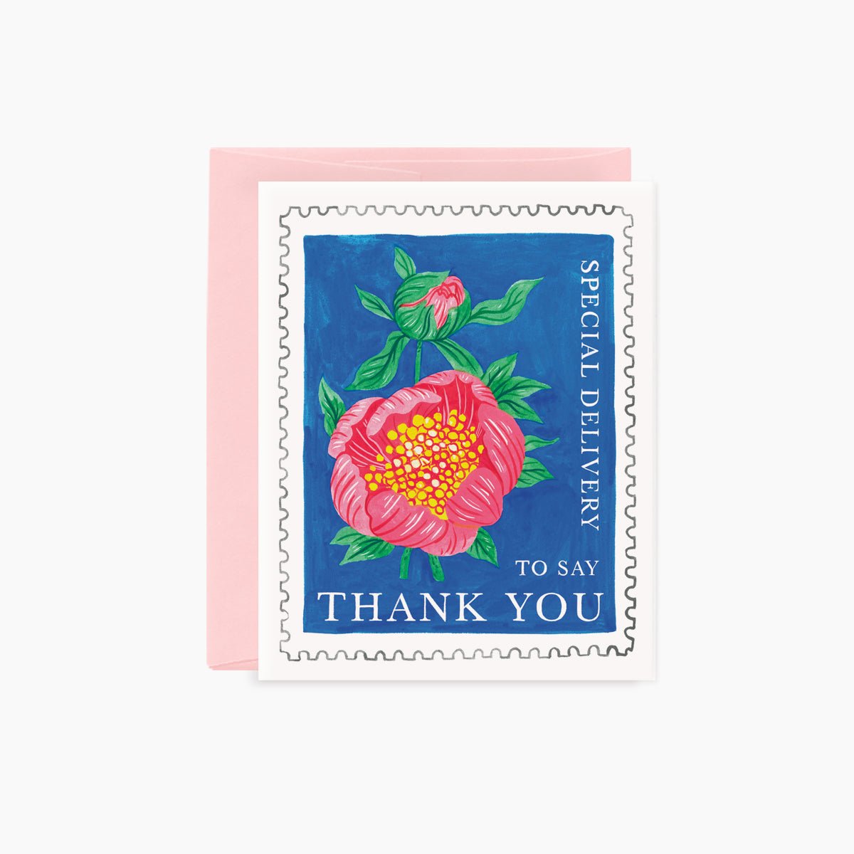 FLORAL STAMP  Thank You Card