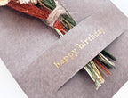 Happy Birthday Mini Bouquet Card | Dried Flower Greeting