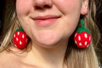 Organic Strawberry Earrings