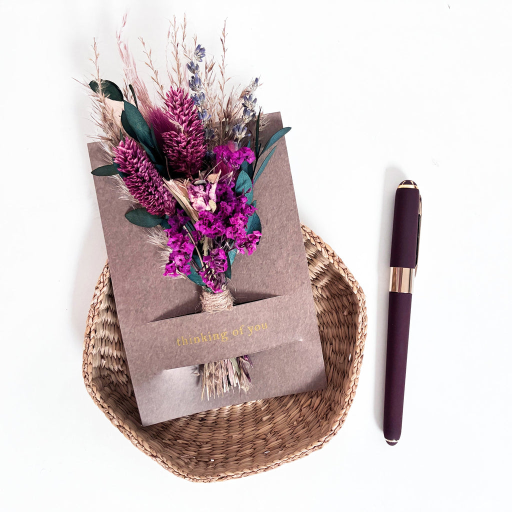 Happy Birthday Mini Bouquet Card | Dried Flower Greeting