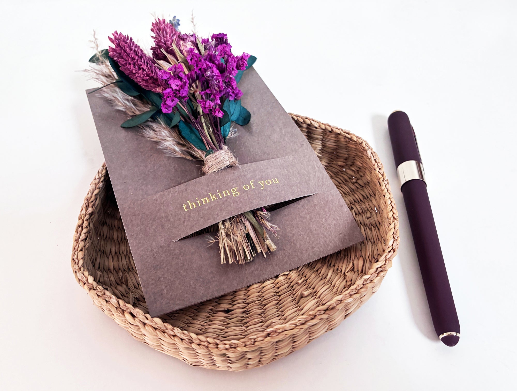 I Love You Mini Bouquet Card | Dried Flower Greeting Card