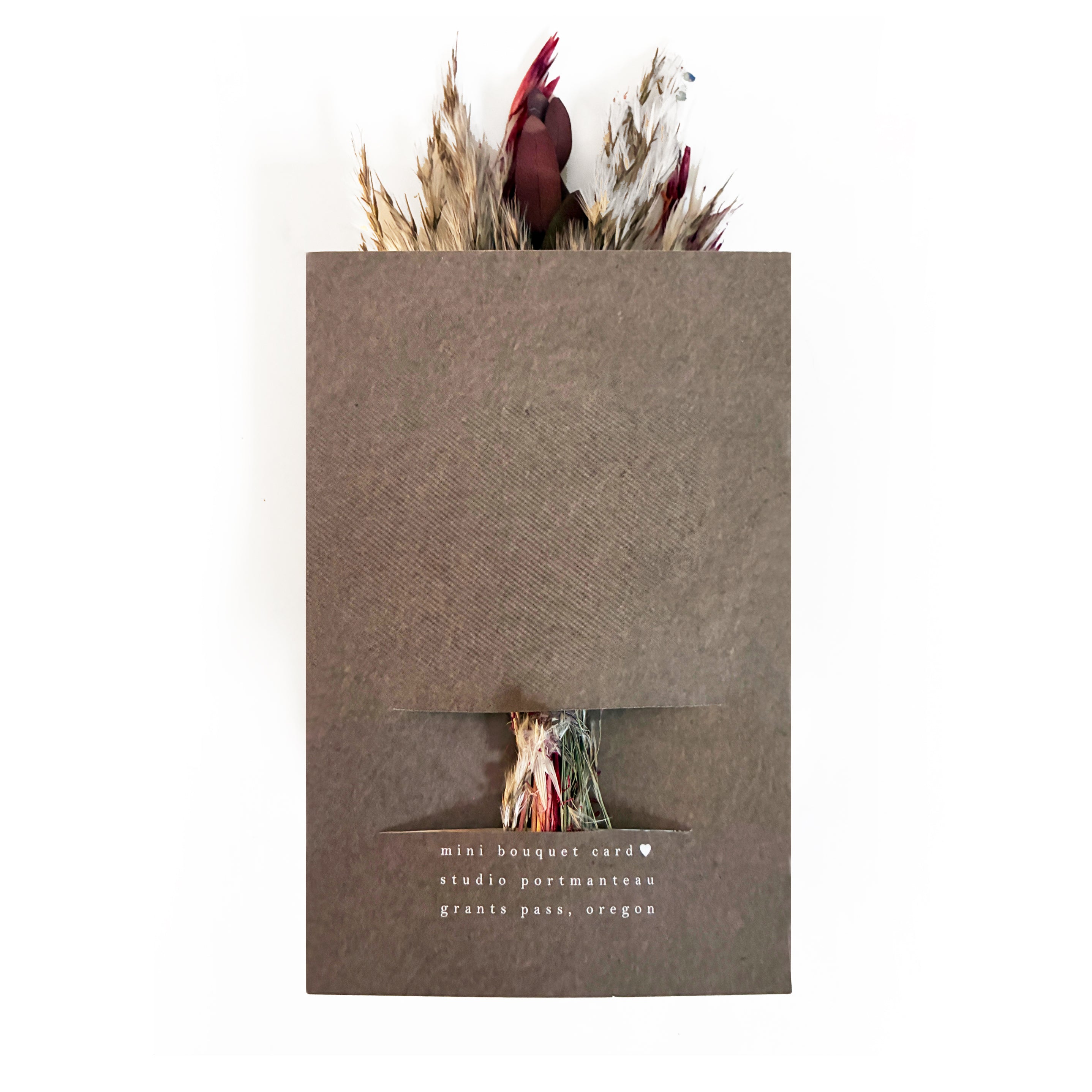 Thanks Mini Bouquet Card | Dried Floral Greeting