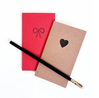 Vintage Bow Mini Saddle Stitch Notebook | Letterpress Book