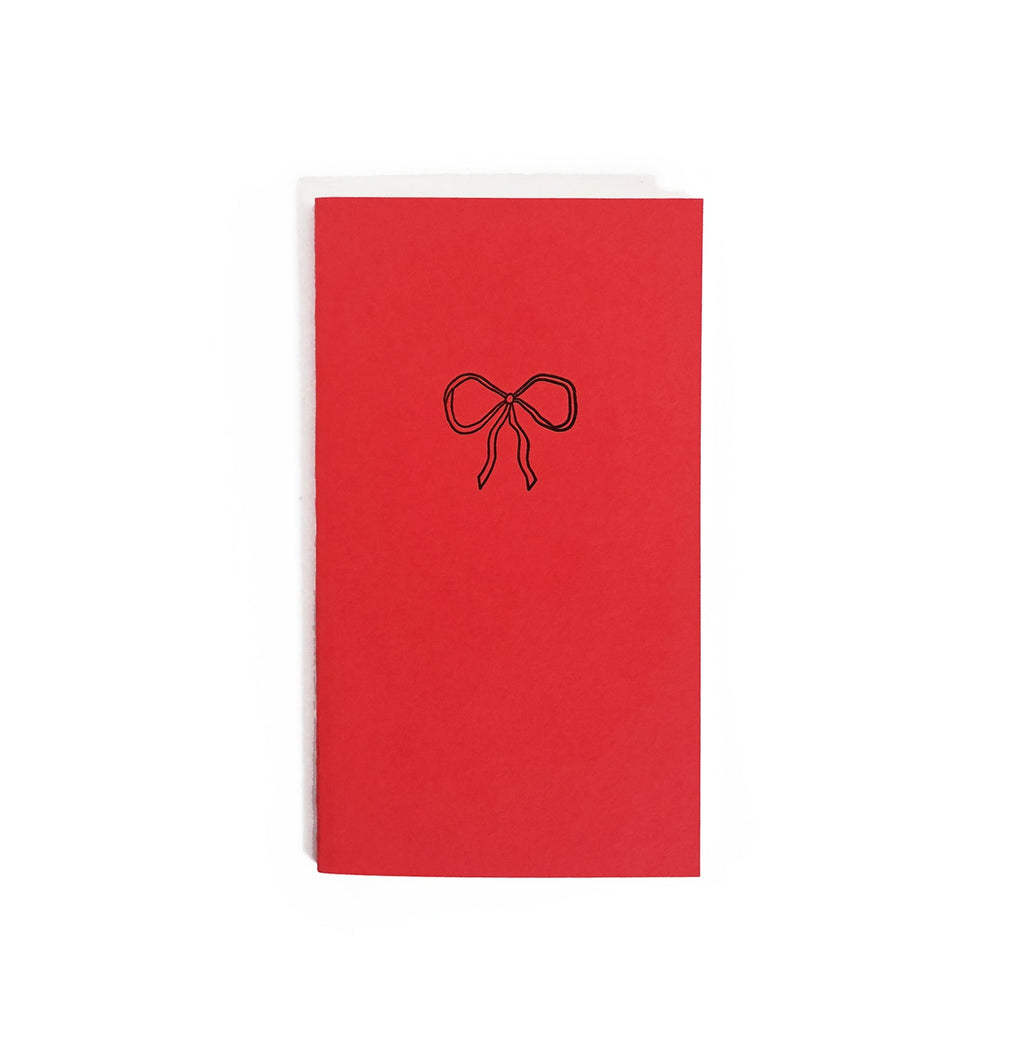 Vintage Bow Mini Saddle Stitch Notebook | Letterpress Book