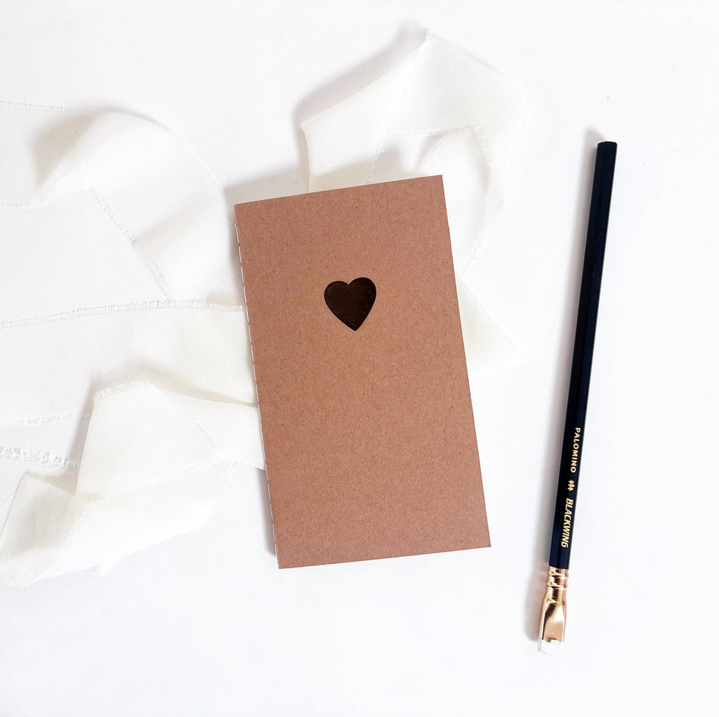 Classic Heart Mini Saddle Stitch Notebook | Be Mine Notebook