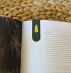 Blue Spruce Tree Gold Foil Magnetic Bookmark | Forest Gift