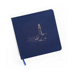 Lighthouse Foil Embossed Square Linen Notebook