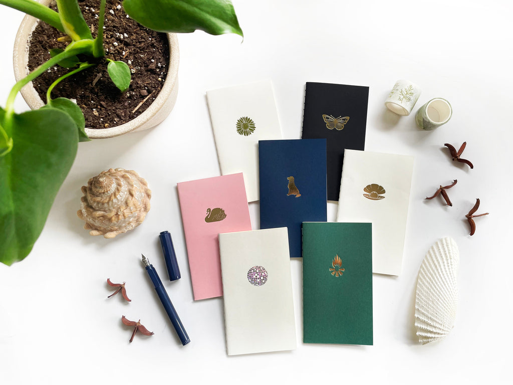 Blue Spruce Mini Saddle Stitch Notebook | Pine Tree Notebook